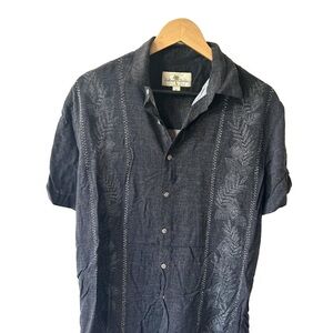 Island Shores Men's Black Button-Up Shirt
